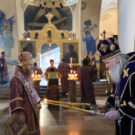 Председатель Синодального отдела по монастырям и монашеству совершил Литургию в Марфо-Мариинской обители милосердия перед началом собрания наместников и игумений ставропигиальных монастырей